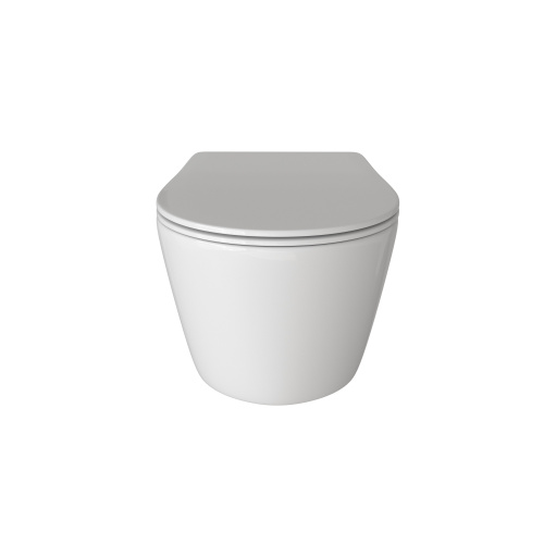 Унитаз подвесной Grossman Санфаянс GR-4459S белый глянцевый с сиденьем микролифт безободковый каскадный смыв - фото 2